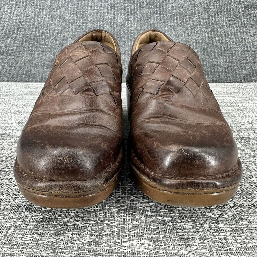 Ariat Ashbourne Briar Leather Clogs Womens Sz EU 38 US 7.5 M Brown Woven Comfort - Picture 5 of 14